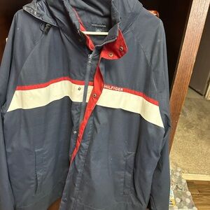 Tommy Hilfiger Blue and Red Windbreaker